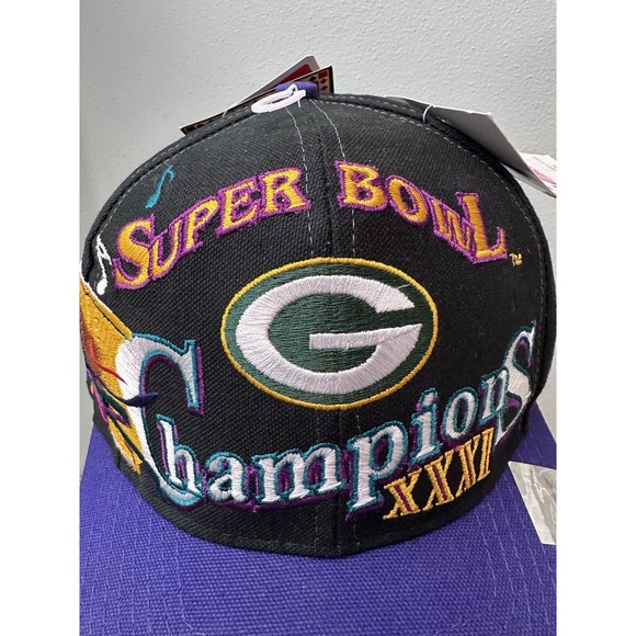 Vintage Green Bay Packers Hat Cap Snap Back Super Bowl XXXI Champion NFL Footbal - Picture 6 of 16